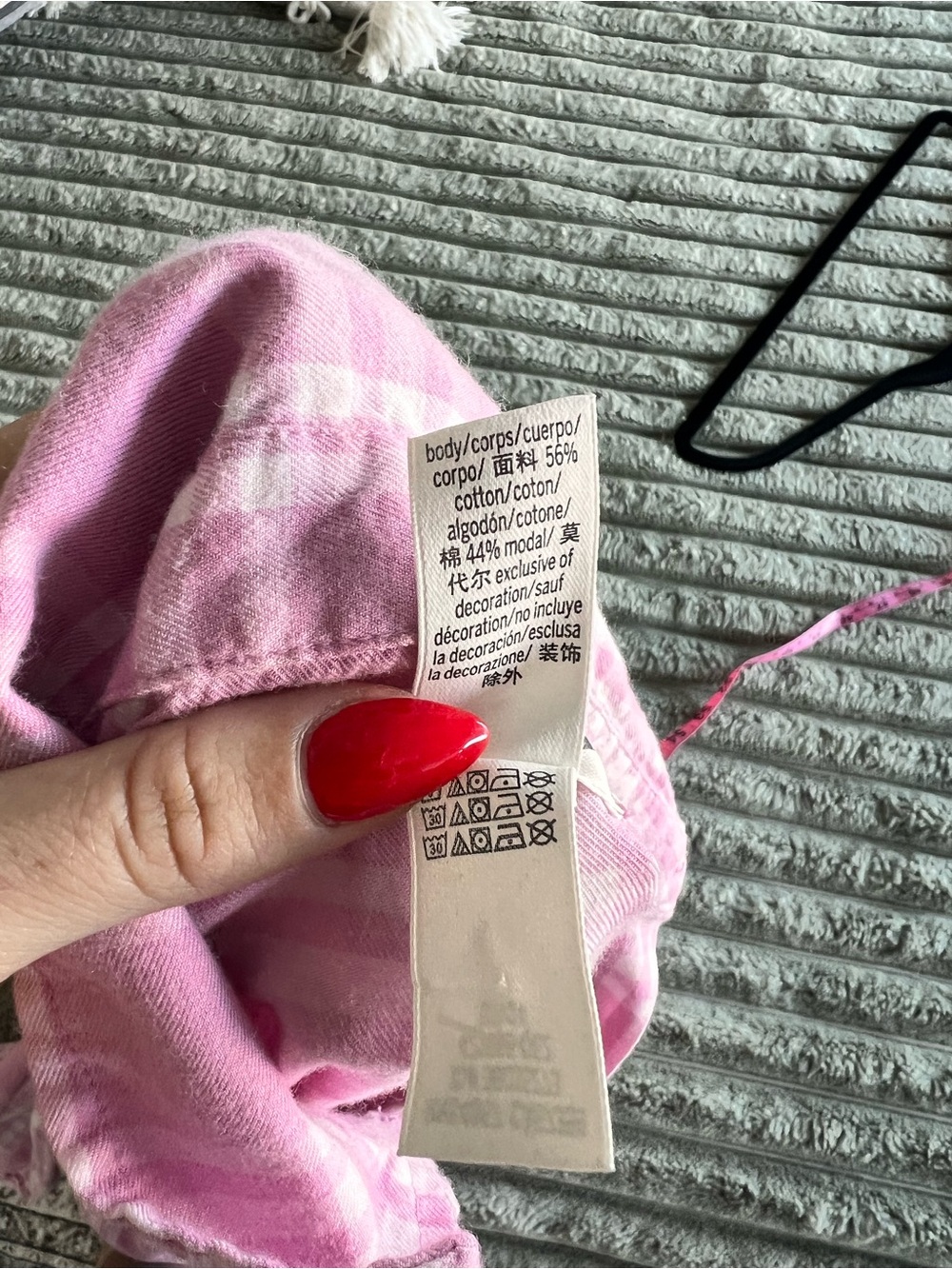 Victoria's Secret PINK Flannel Plaid Pajama Set Pink Size M/L - Picture 15 of 15